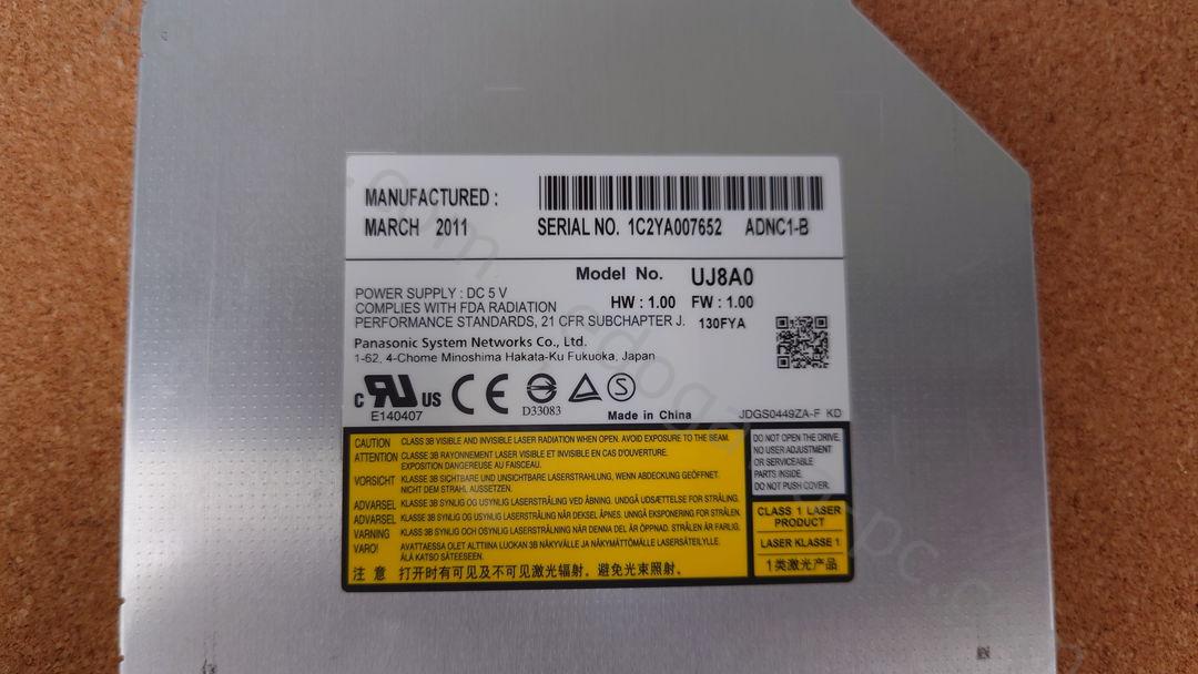 NEC VERSAPRO VK21LX-C DVDドライブ 実物写真 3枚目 AP0B6000E30 UJ8A0 DC5V 12.7mm